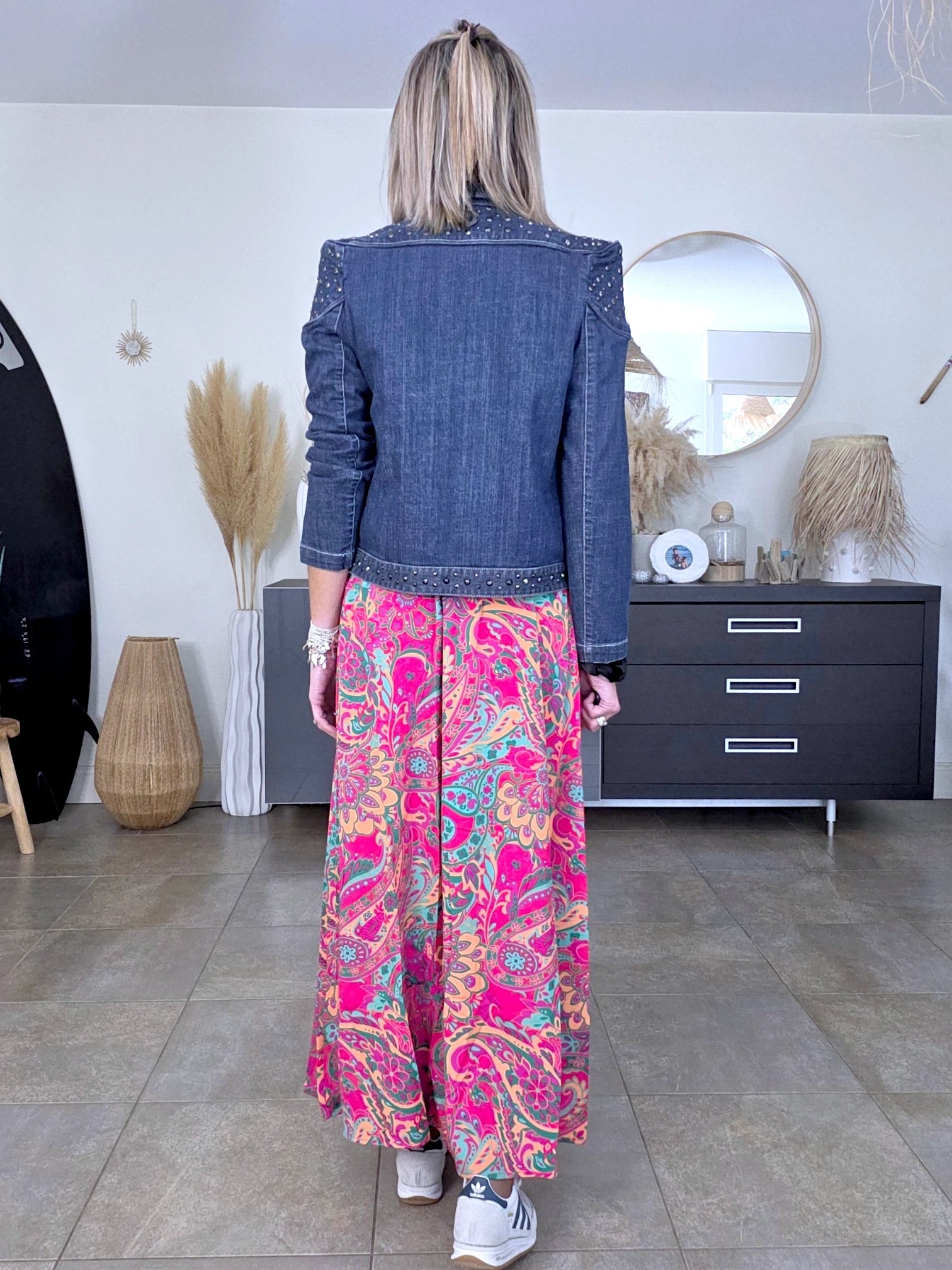 Veste originale en jean bleu brut