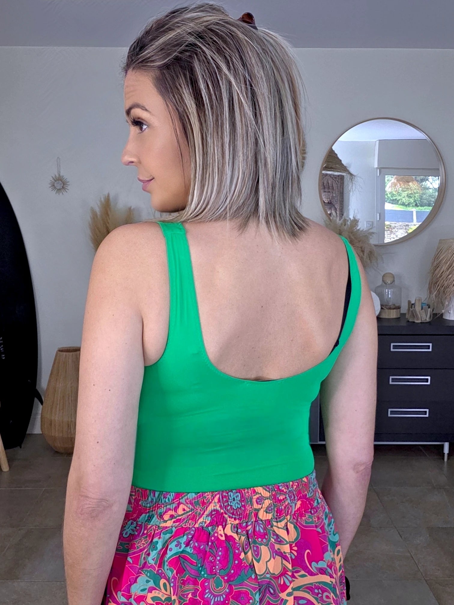 Body en lycra vert