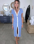 Robe marinière en maille