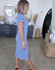 Robe marinière en maille