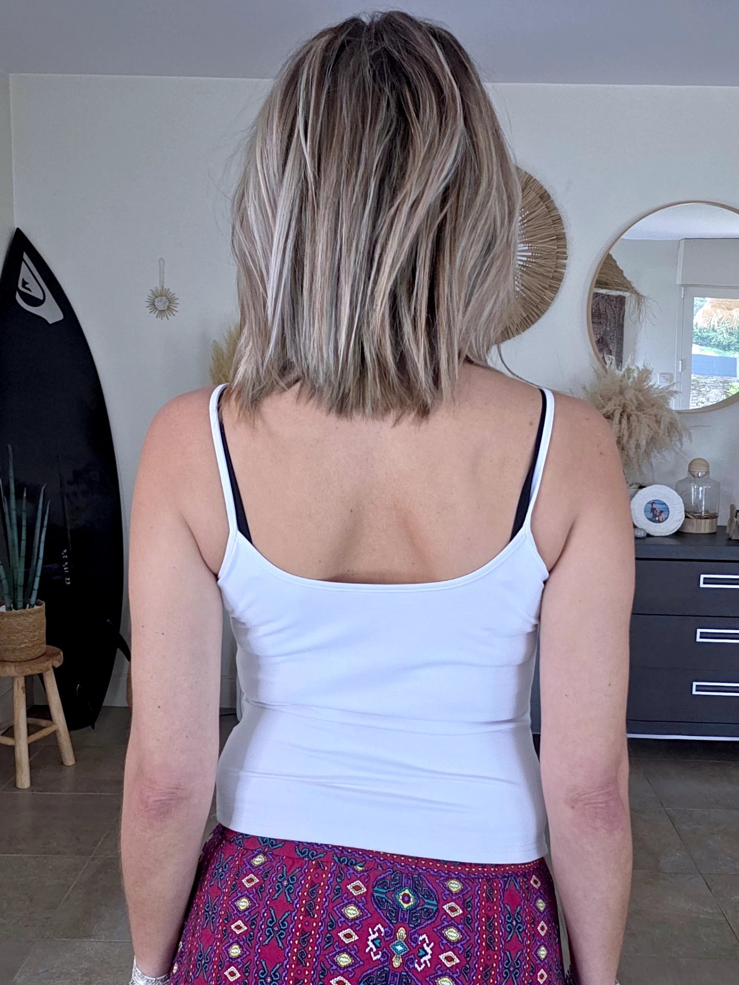 Débardeur blanc en lycra
