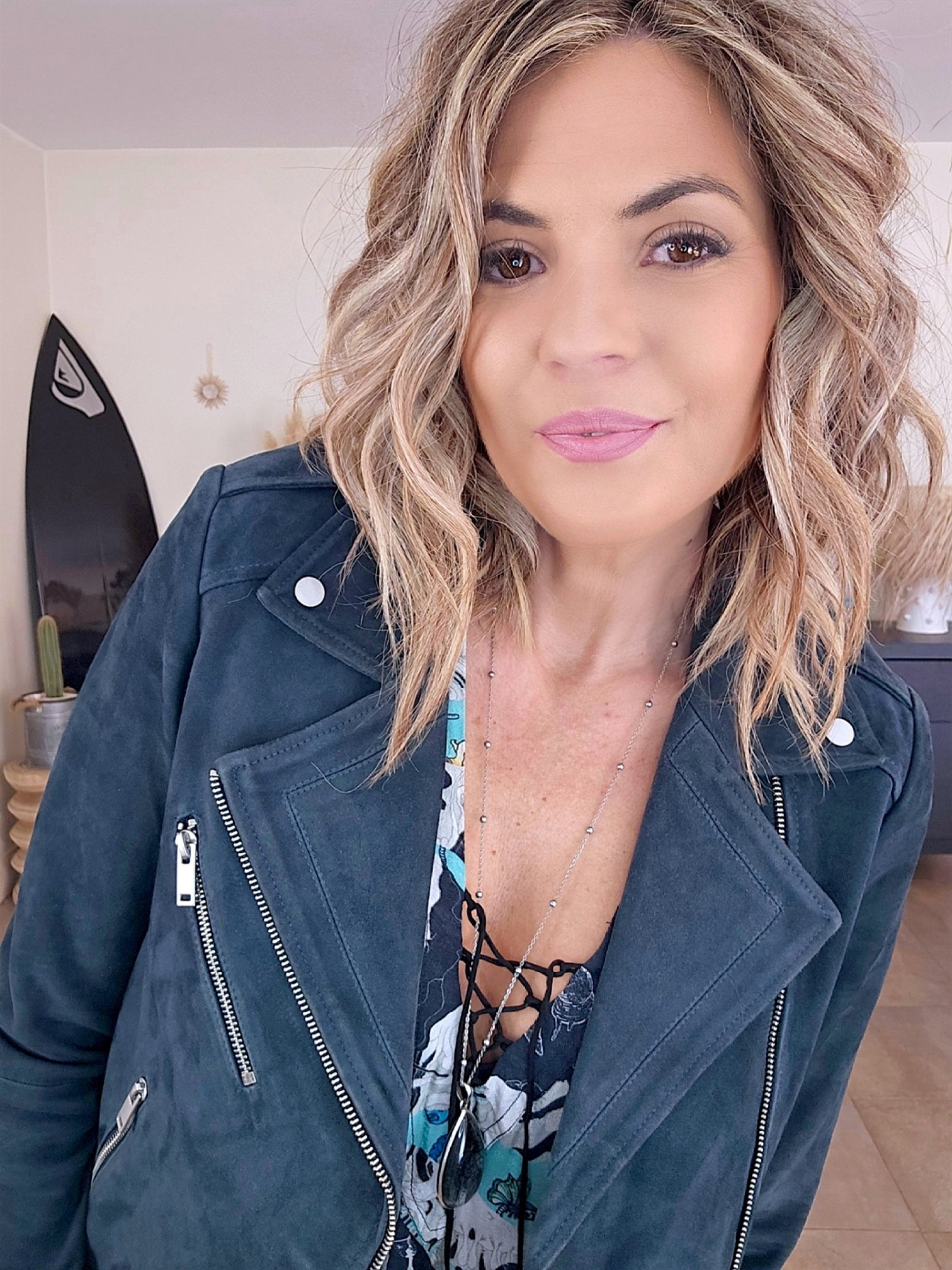 Perfecto 100% cuir bleu pétrole - 𝐌𝐚𝐫𝐢𝐧𝐚𝟒𝟒𝐟𝐚𝐦𝐢𝐥𝐲