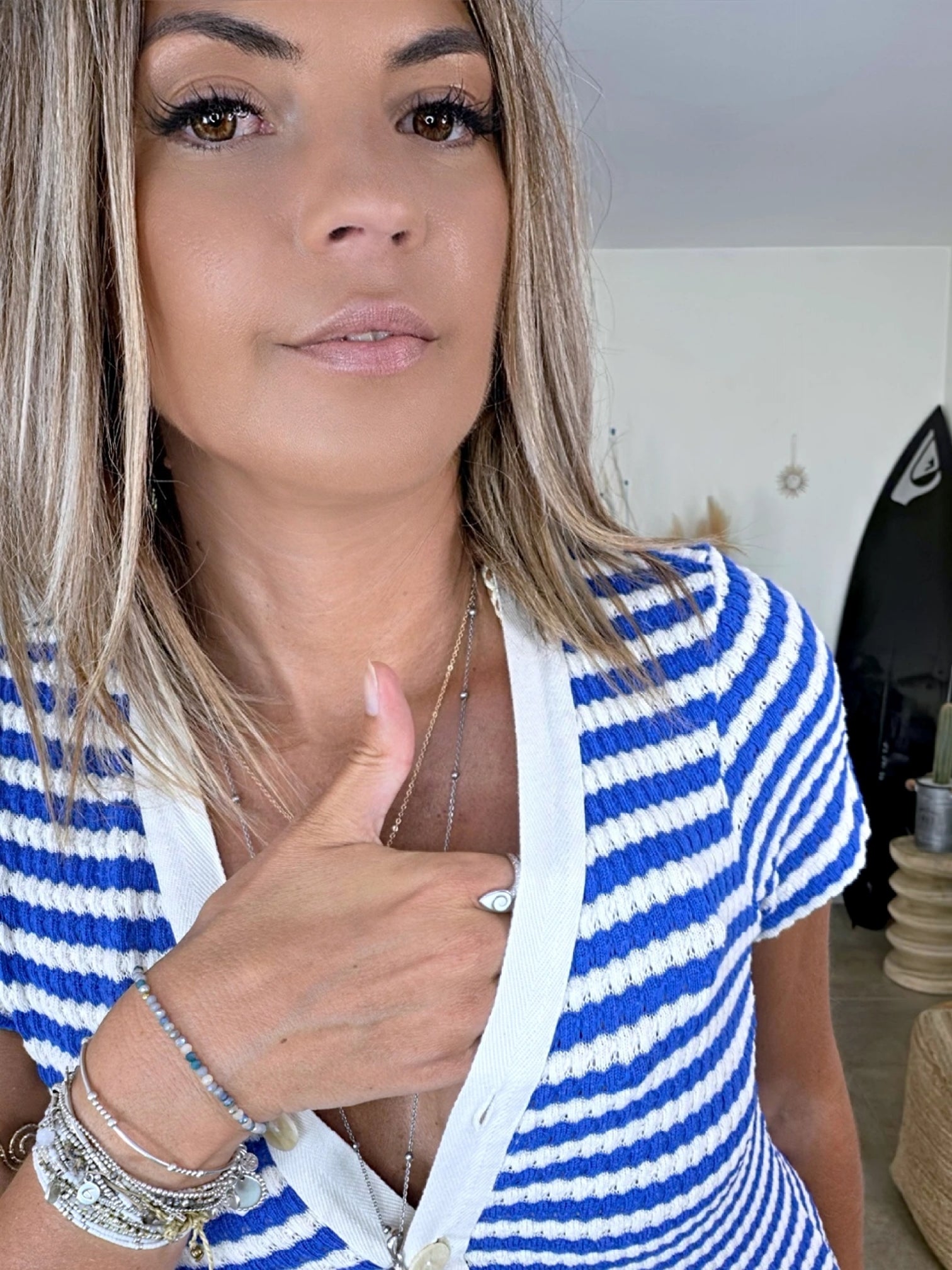 Robe marinière en maille