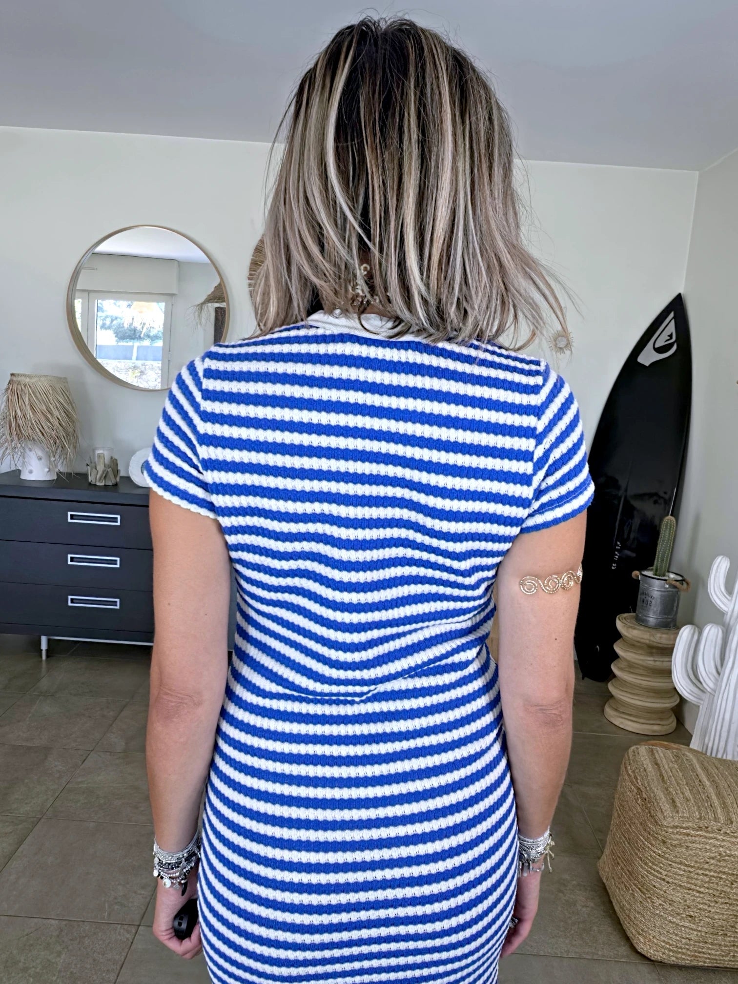 Robe marinière en maille