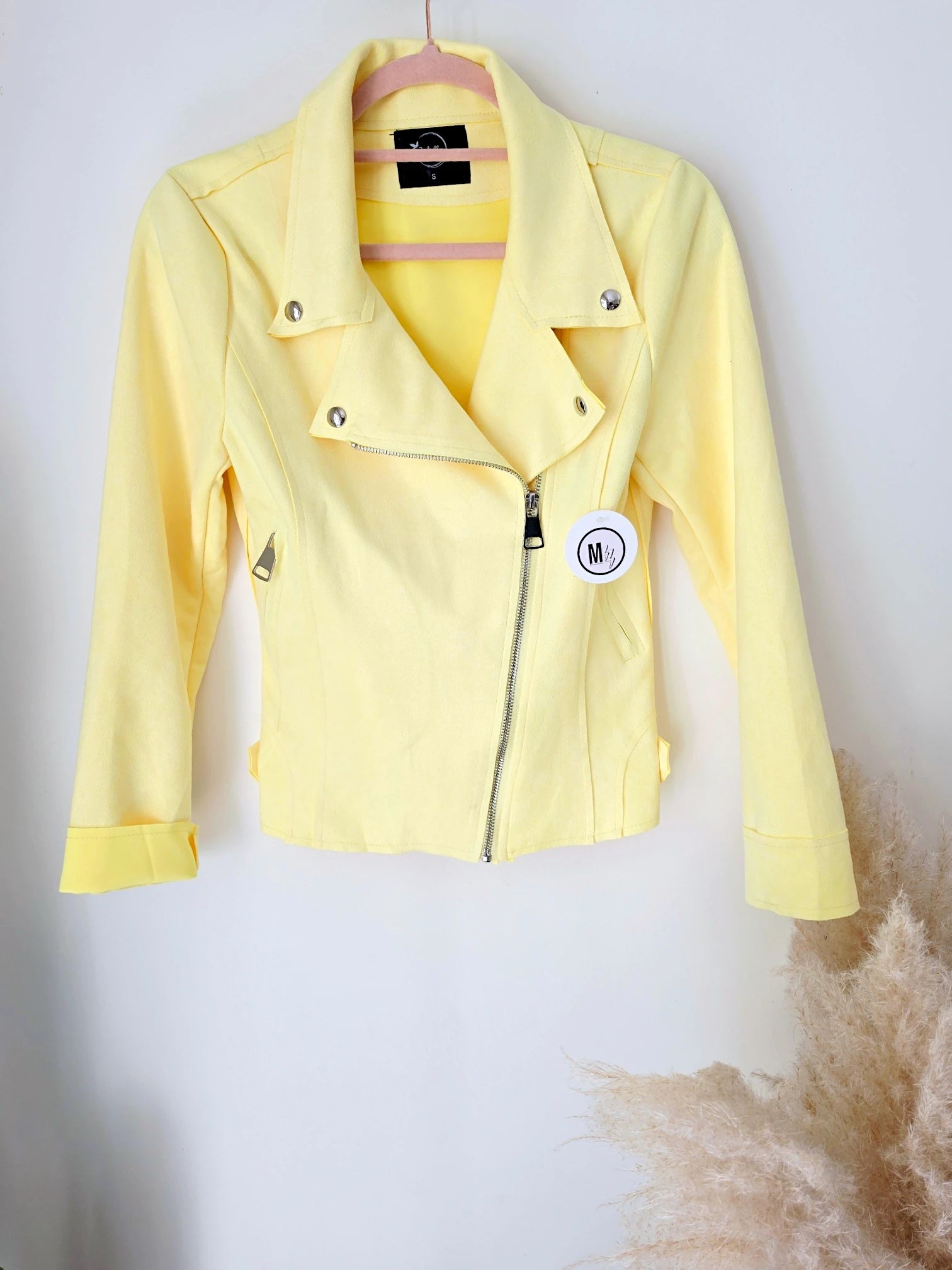 Perfecto suédine jaune fluo