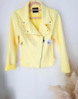 Perfecto suédine jaune fluo