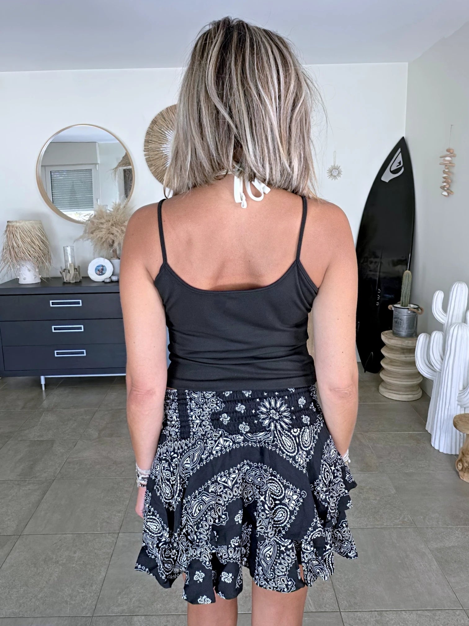 Débardeur noir en lycra