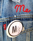Veste en jean à inscriptions - 𝐌𝐚𝐫𝐢𝐧𝐚𝟒𝟒𝐟𝐚𝐦𝐢𝐥𝐲
