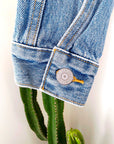 Veste en jean à inscriptions - 𝐌𝐚𝐫𝐢𝐧𝐚𝟒𝟒𝐟𝐚𝐦𝐢𝐥𝐲
