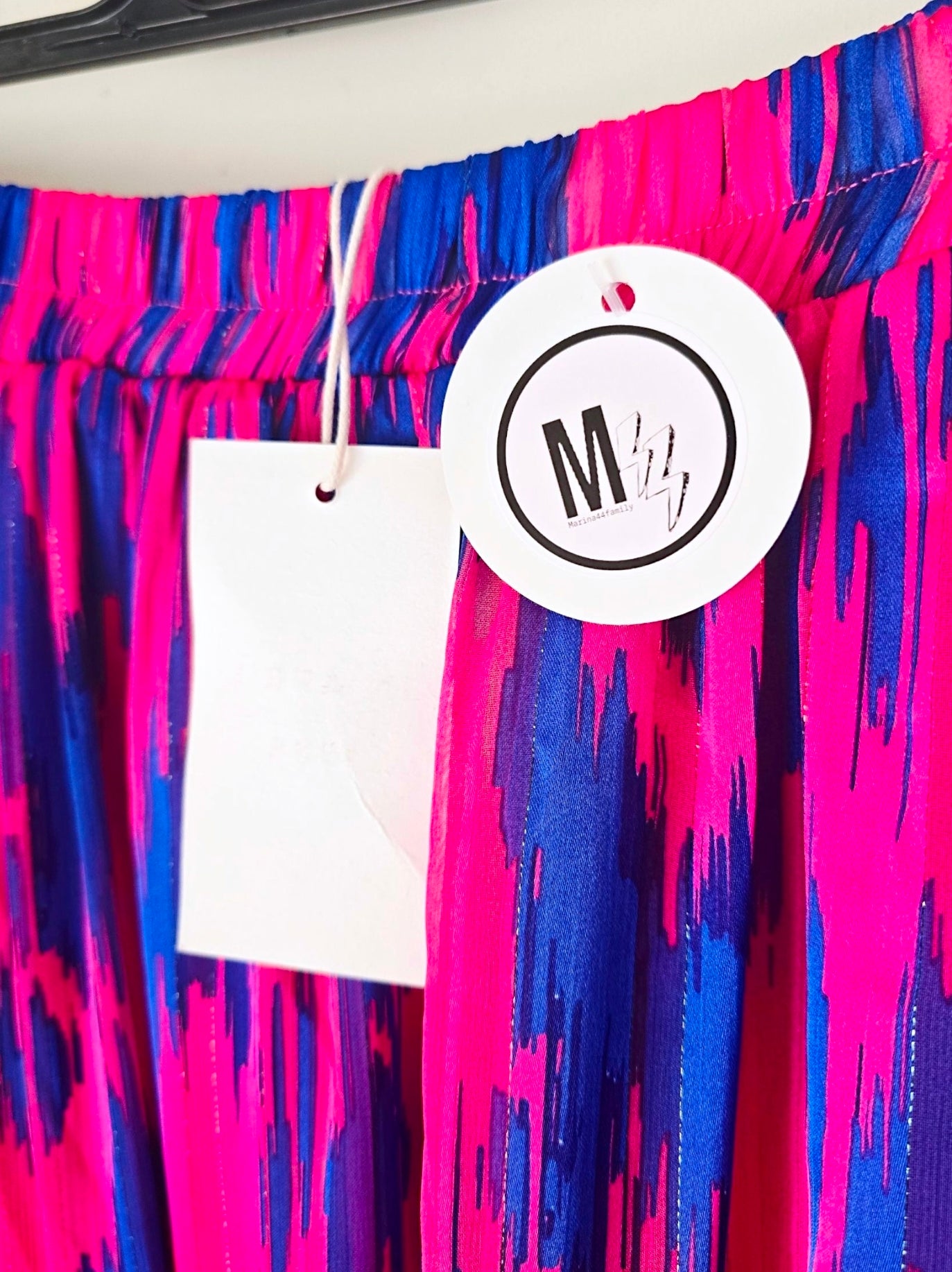 Jupe longue rose fuchsia et bleu roi