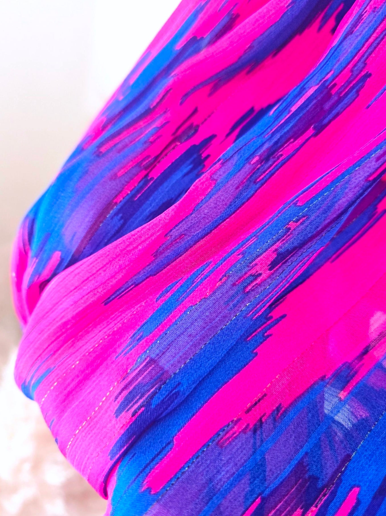 Jupe longue rose fuchsia et bleu roi