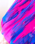 Jupe longue rose fuchsia et bleu roi