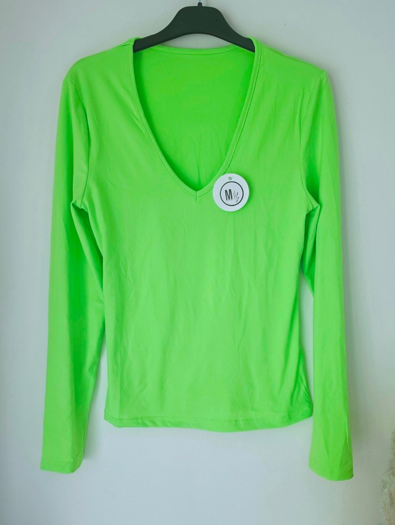 T-shirt en lycra vert-jaune fluo