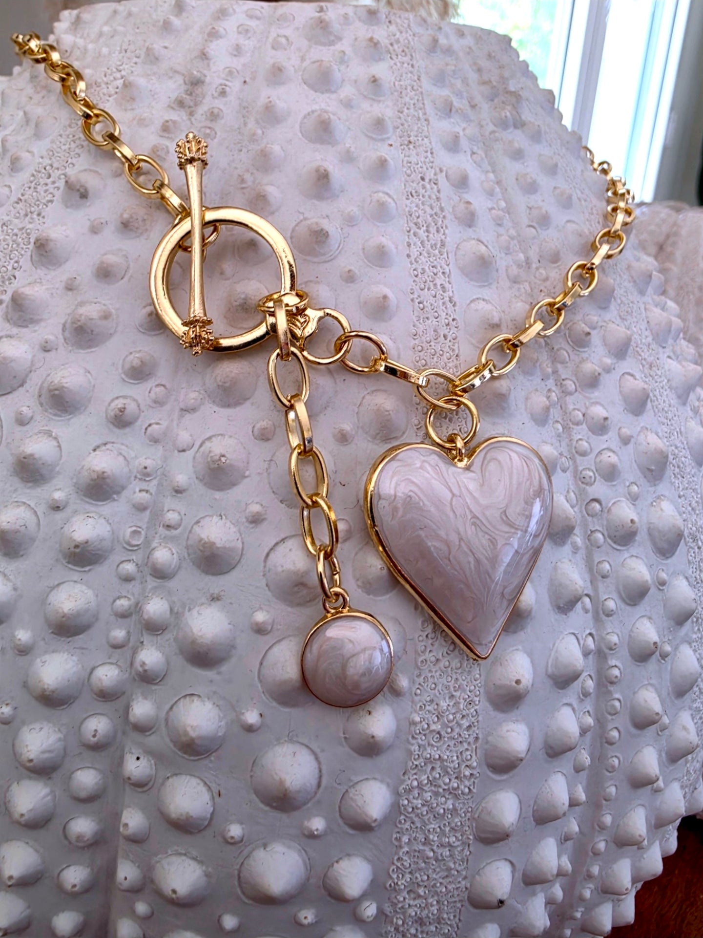 Collier breloque cœur en acier inoxydable