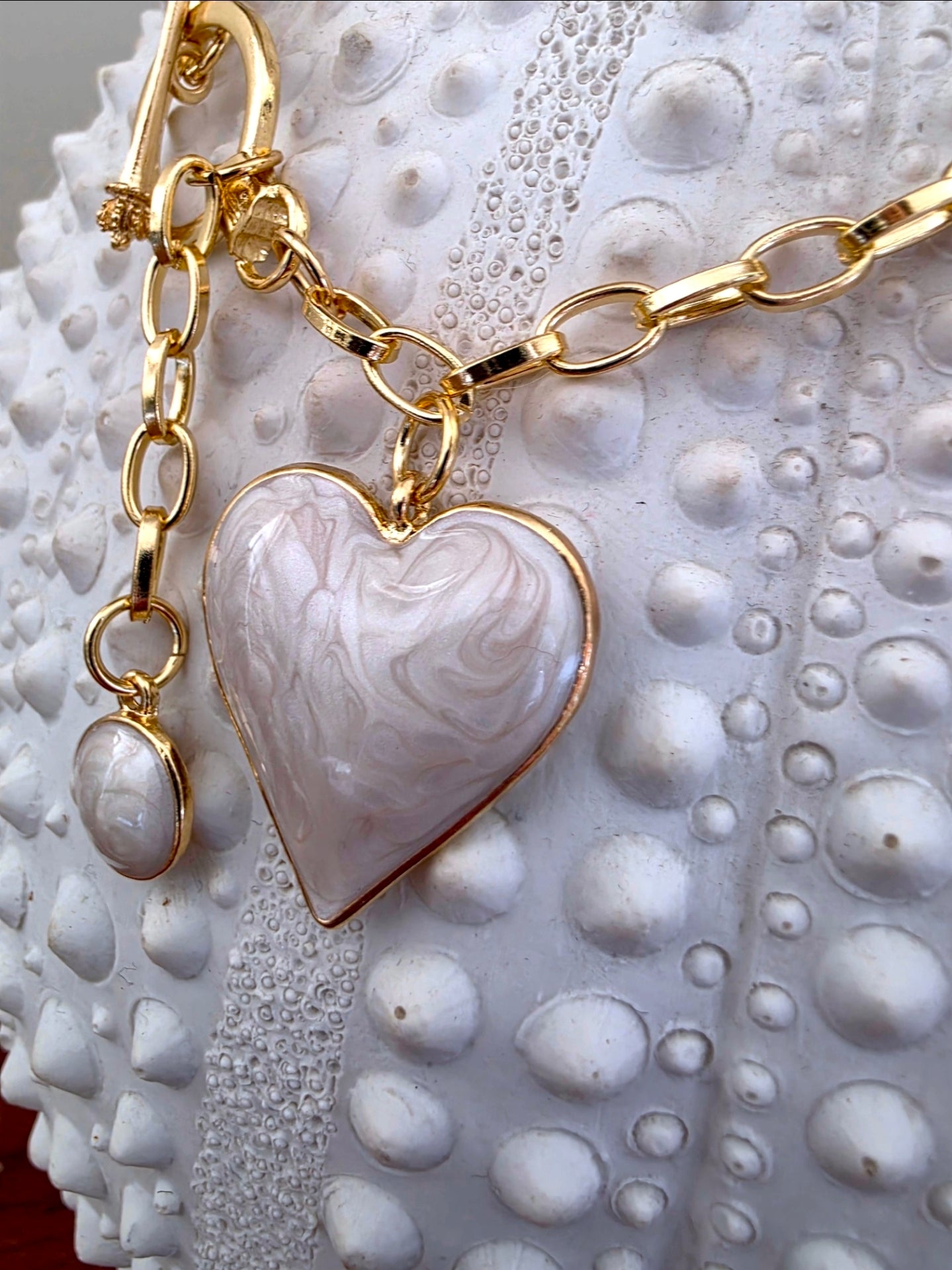Collier breloque cœur en acier inoxydable