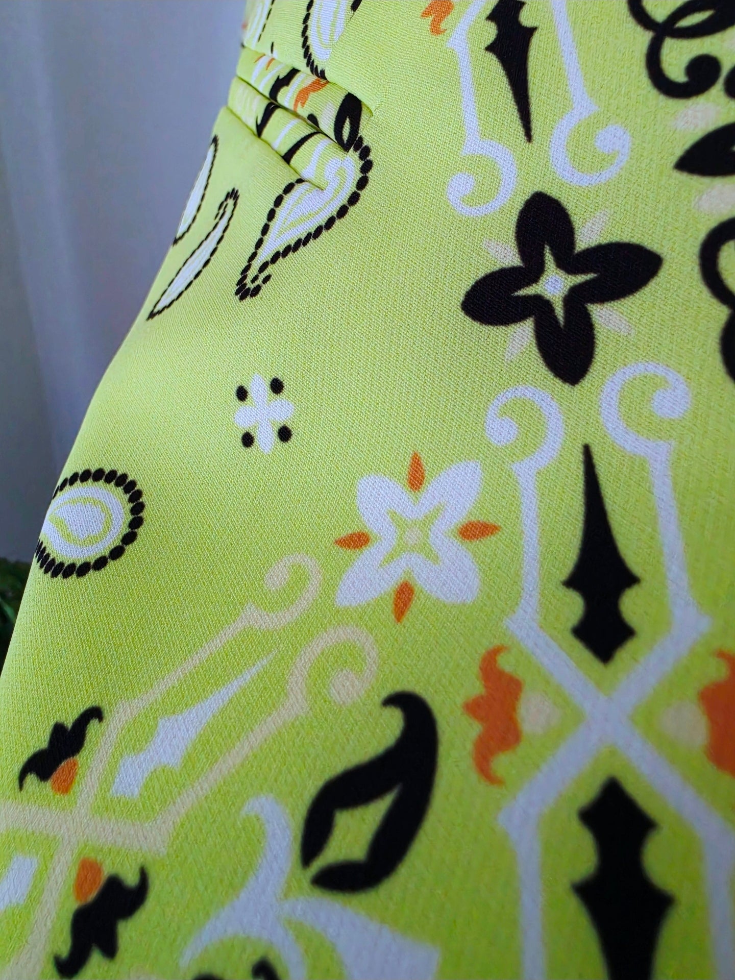 Veste vert jaune à imprimé bandana