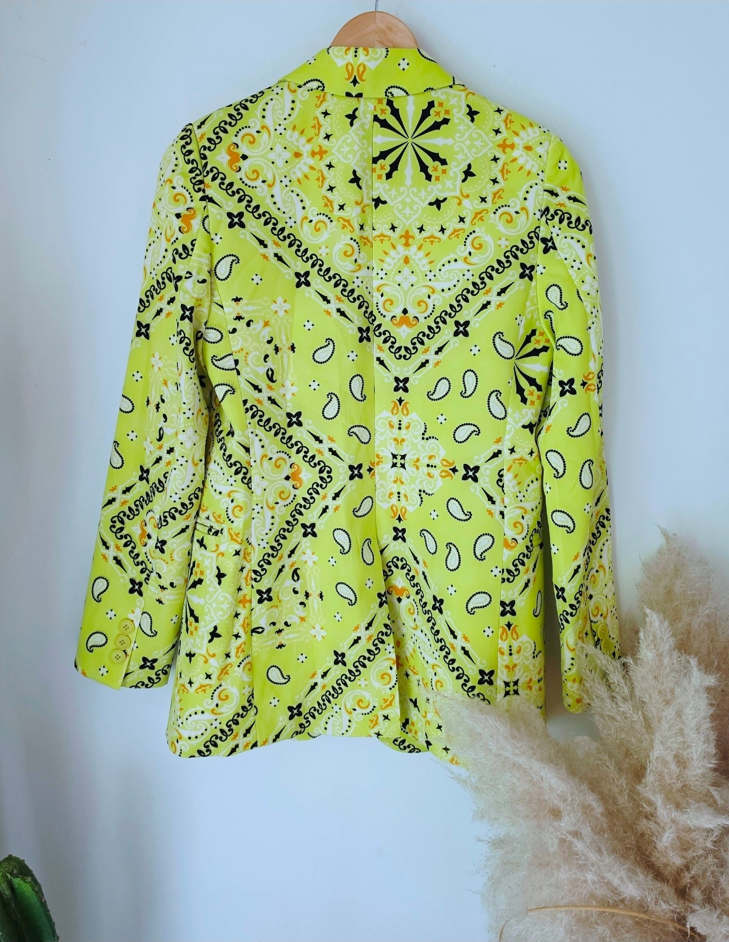 Veste vert jaune à imprimé bandana