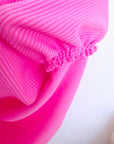 Débardeur rose à maille côtelée extensible