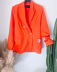 Veste orange sanguine