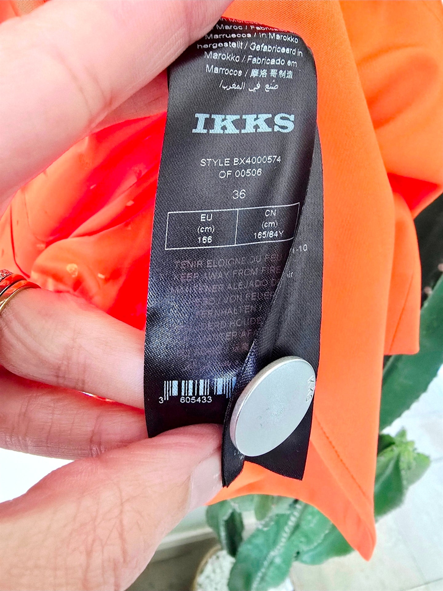 Veste orange sanguine