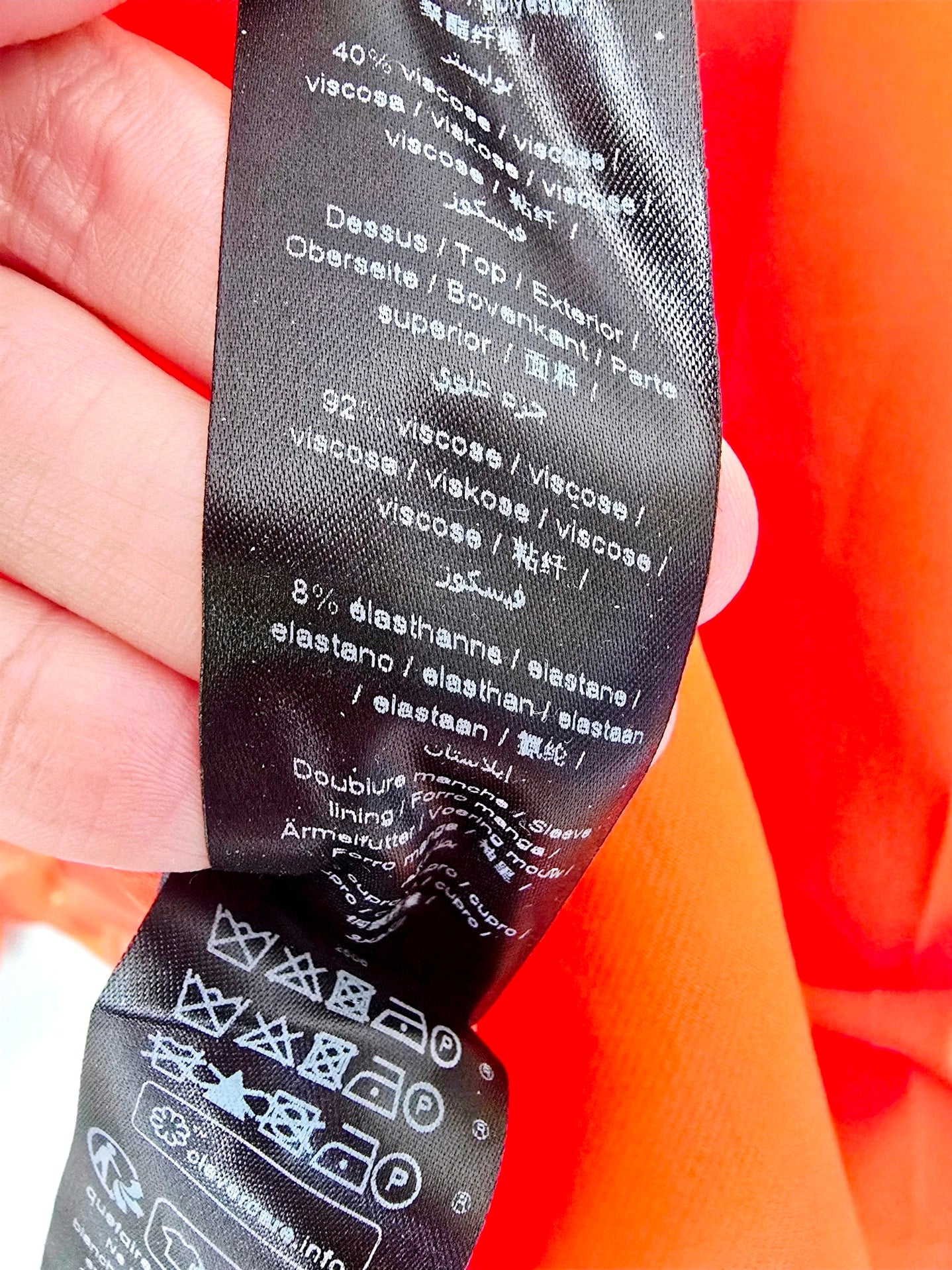 Veste orange sanguine