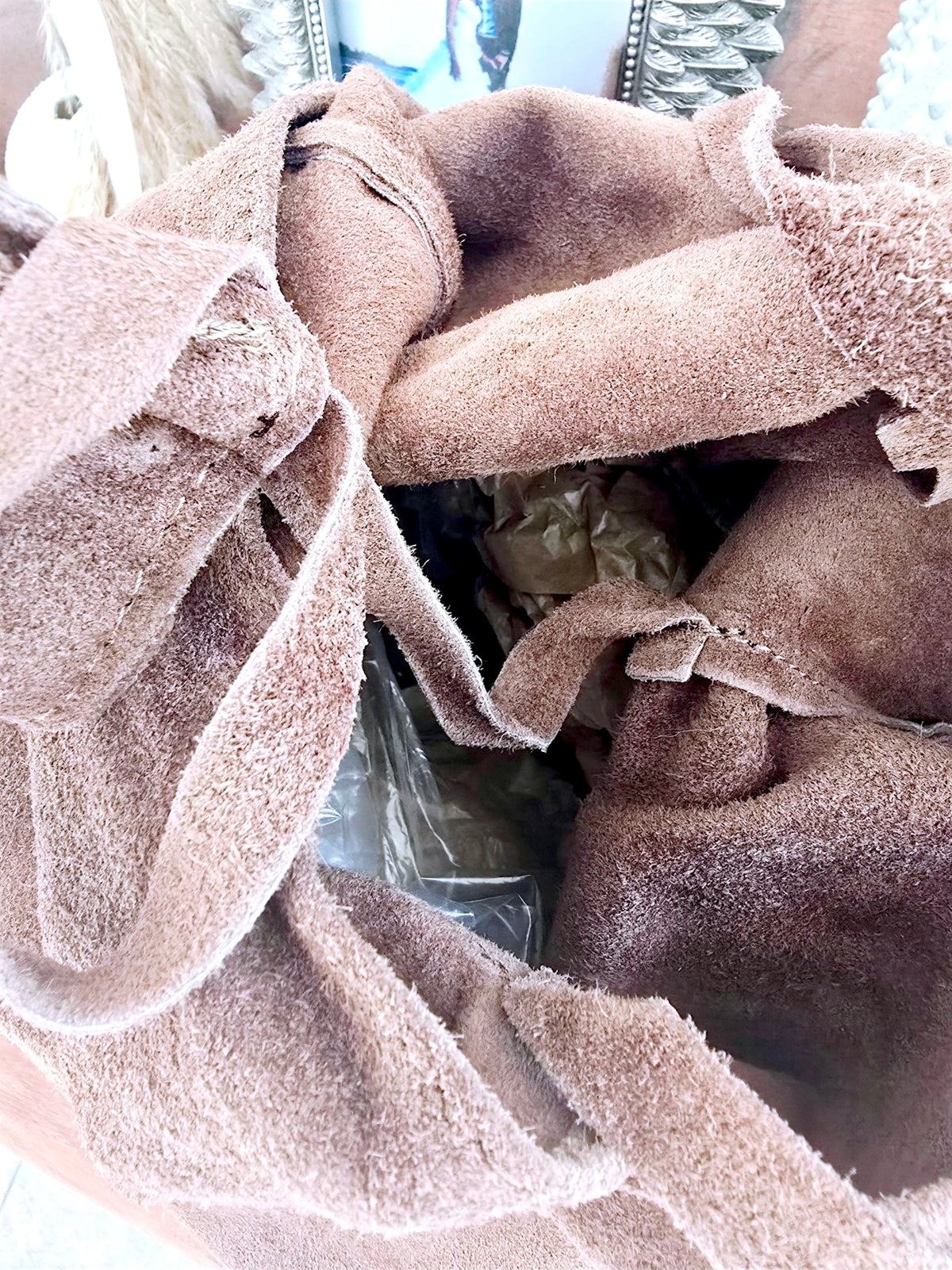 Sac cabas 100% cuir marron taupe - 𝐌𝐚𝐫𝐢𝐧𝐚𝟒𝟒𝐟𝐚𝐦𝐢𝐥𝐲