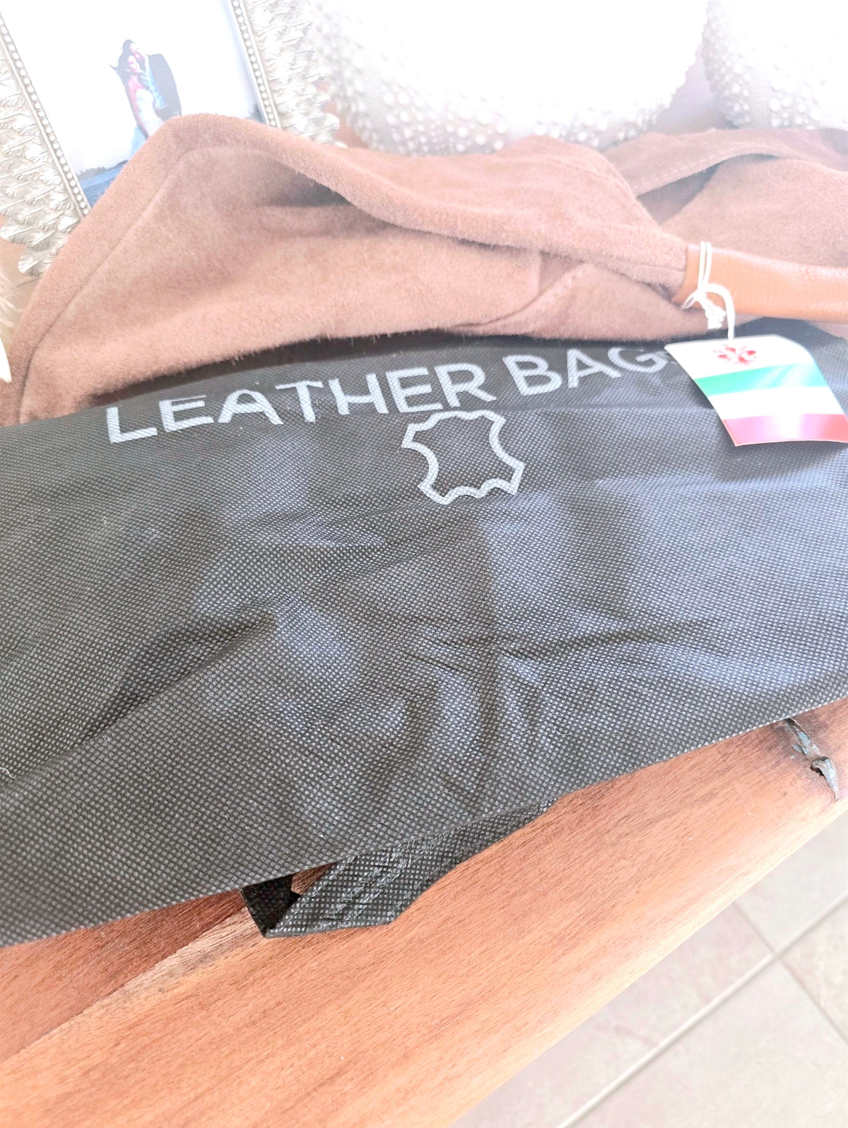 Sac cabas 100% cuir marron taupe - 𝐌𝐚𝐫𝐢𝐧𝐚𝟒𝟒𝐟𝐚𝐦𝐢𝐥𝐲