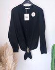 Cardigan noir à maille douce et chaude - 𝐌𝐚𝐫𝐢𝐧𝐚𝟒𝟒𝐟𝐚𝐦𝐢𝐥𝐲