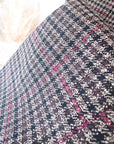 Pantalon palazzo marron à imprimé à carreaux