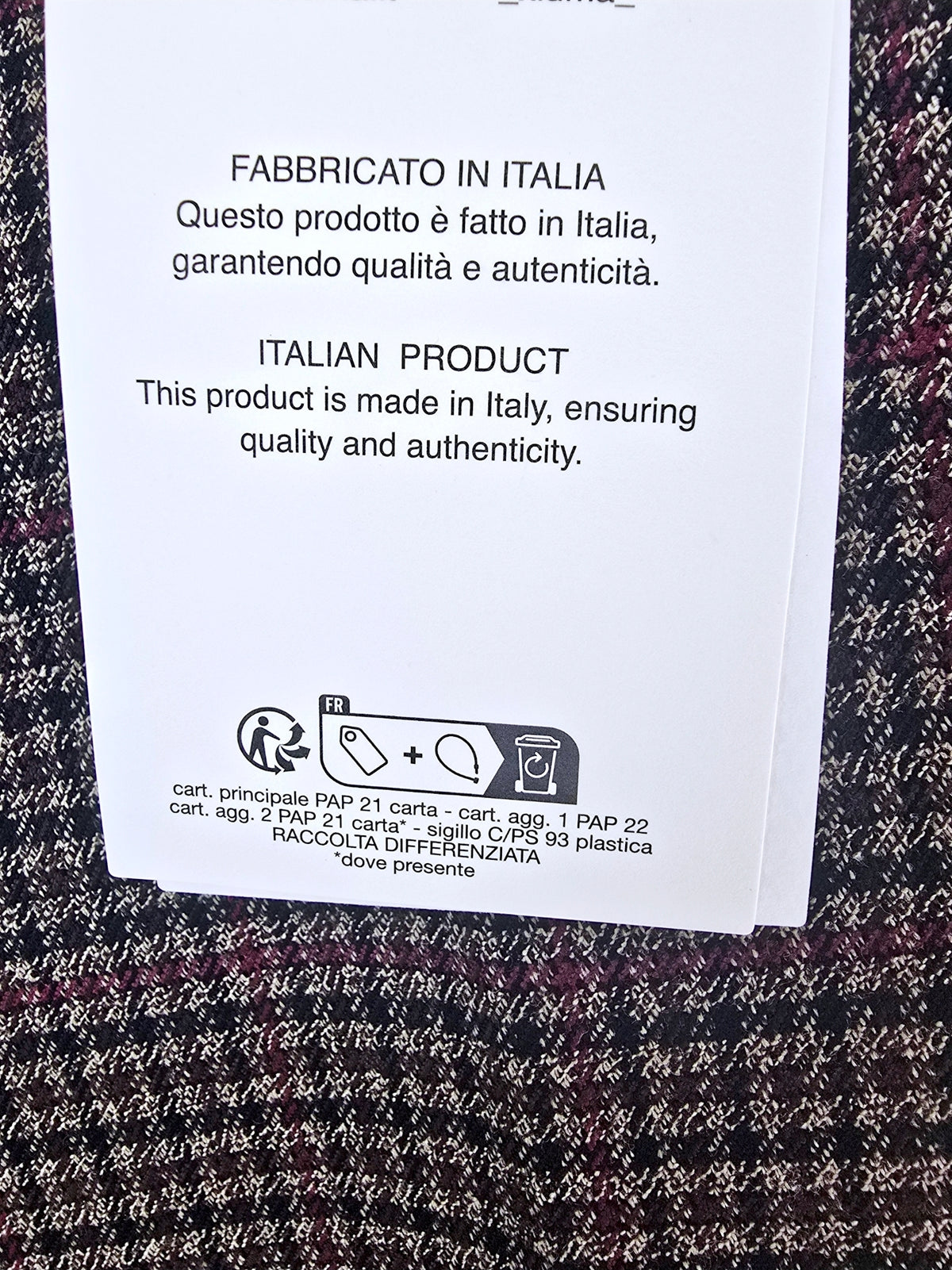 Pantalon palazzo marron à imprimé à carreaux