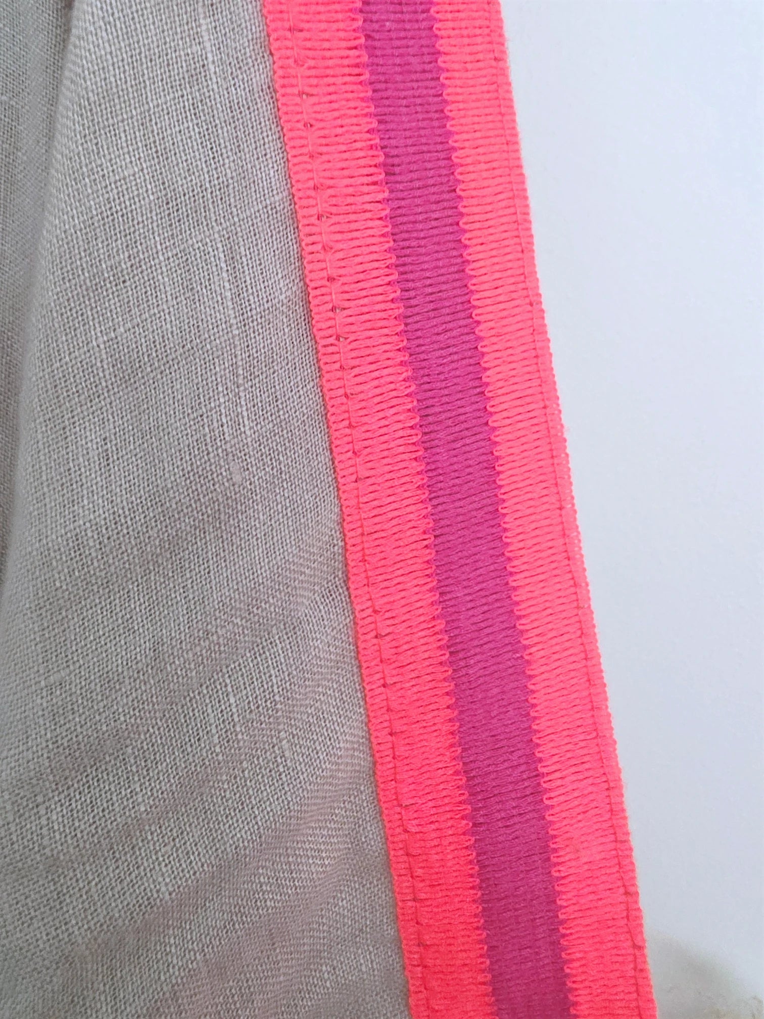 Veste en lin à bandes fluo