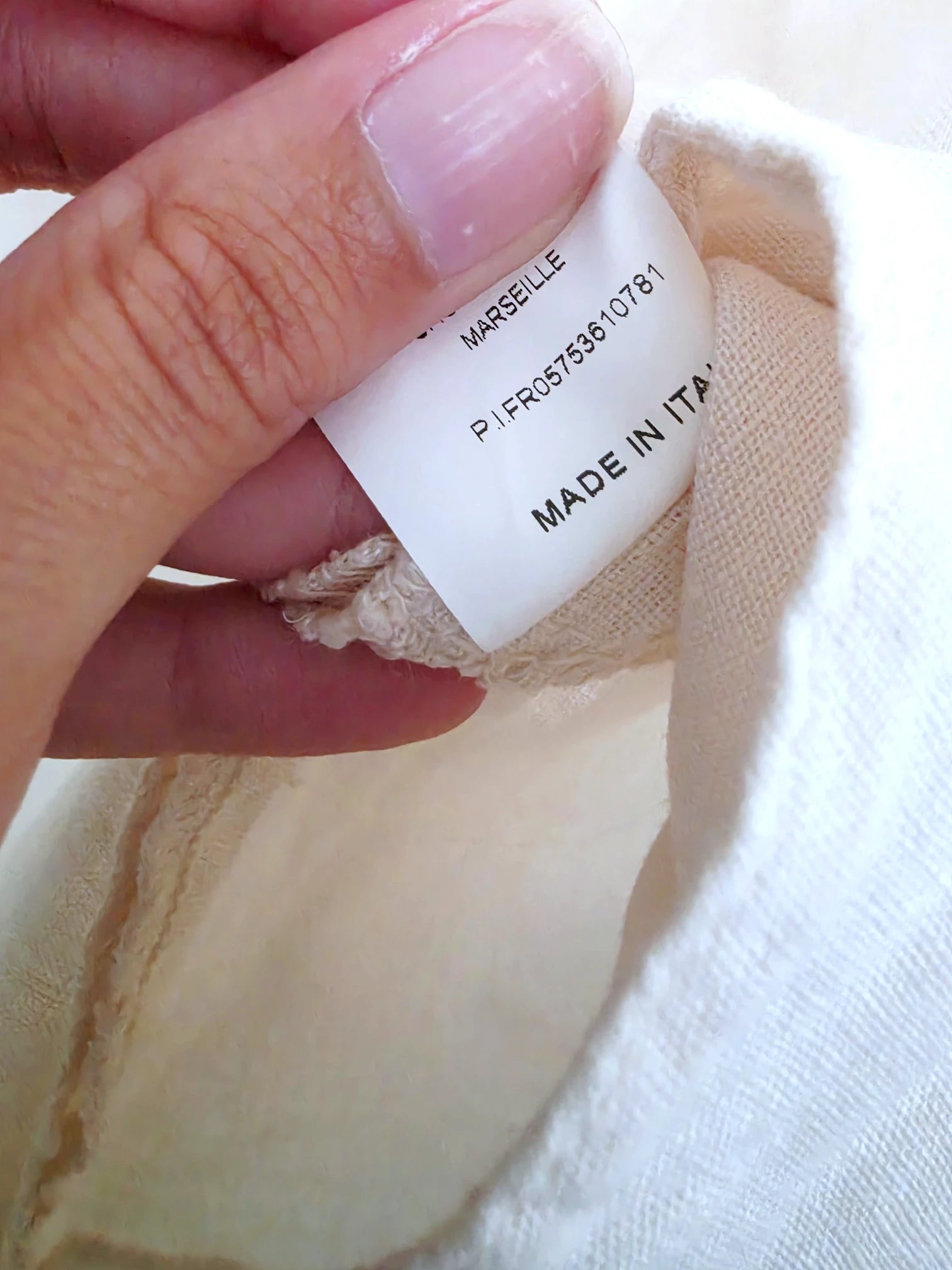 Ensemble veste + Pantalon en lin écru à bandes latérales fluo