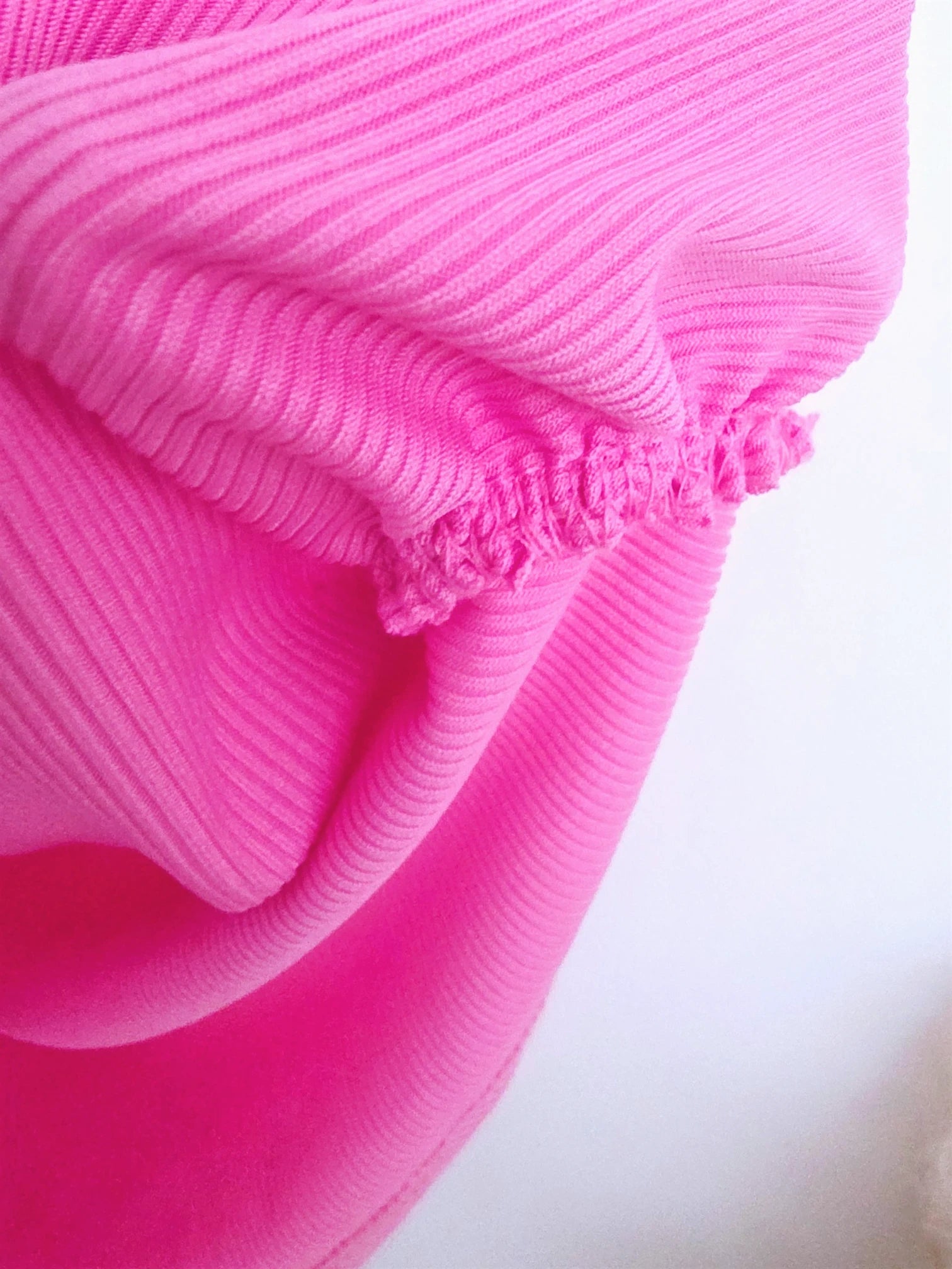 Débardeur rose maille côtelée