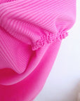 Débardeur rose maille côtelée