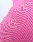 Débardeur rose maille côtelée