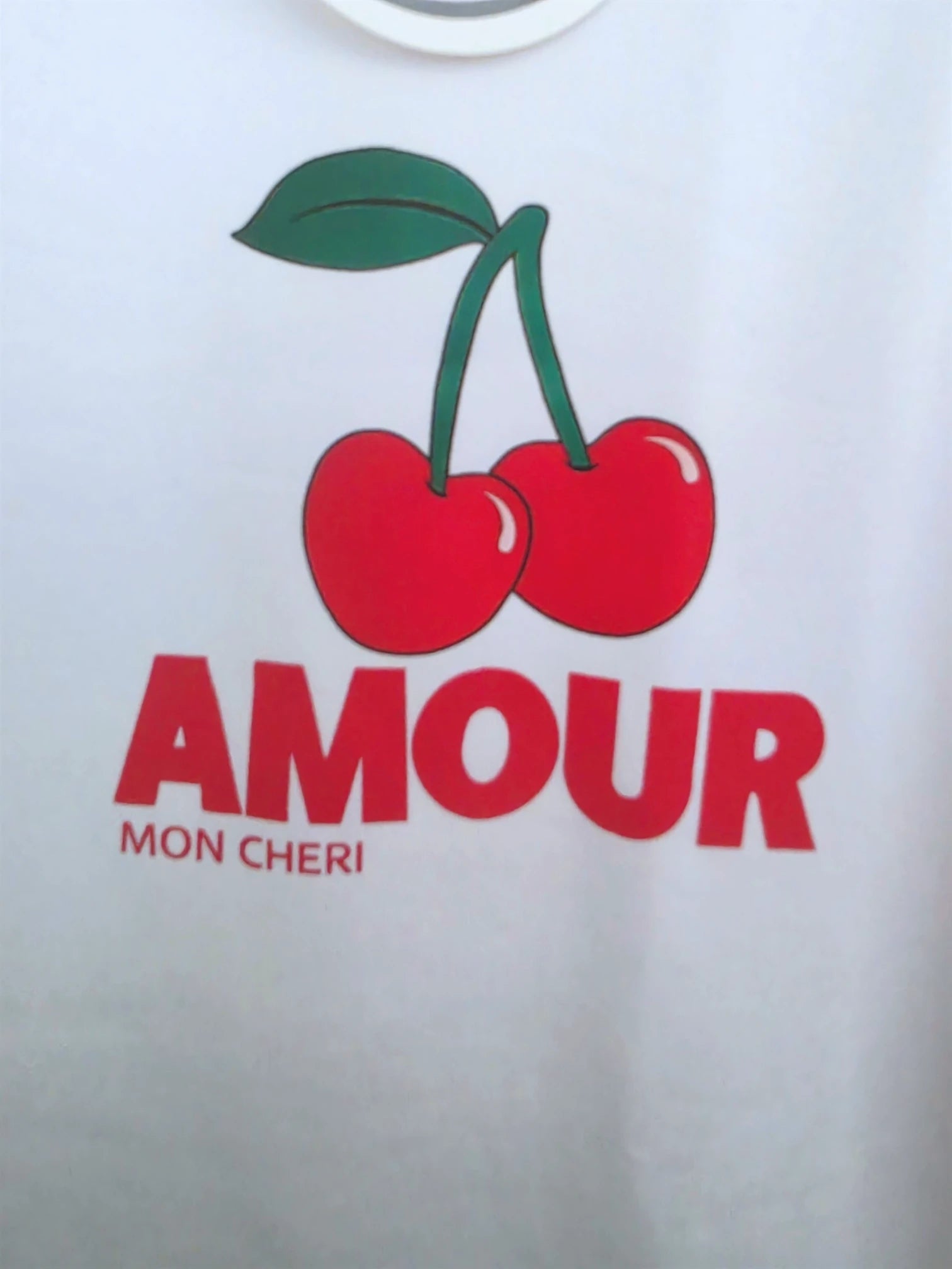 Débardeur amour blanc et rose fuchsia