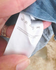 Chemise bleue en jean fine en coton