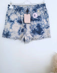 Short tie and dye bleu