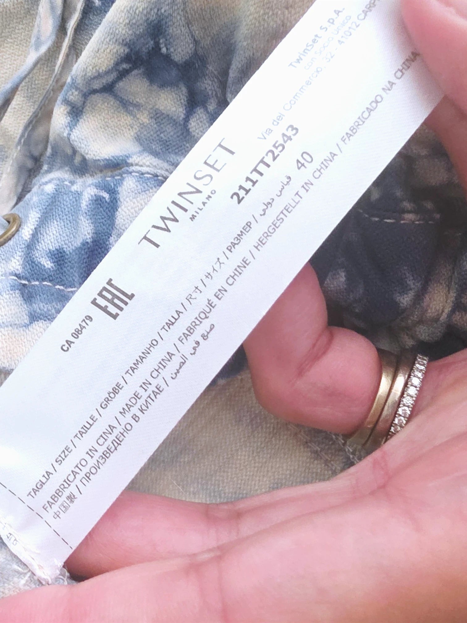 Short tie and dye bleu