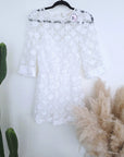 Combi-short en plumetis blanc