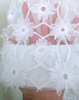 Combi-short en plumetis blanc