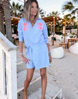 Jupe-short bleu ciel