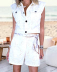 Ensemble écru veste + short