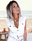 Ensemble écru veste + short