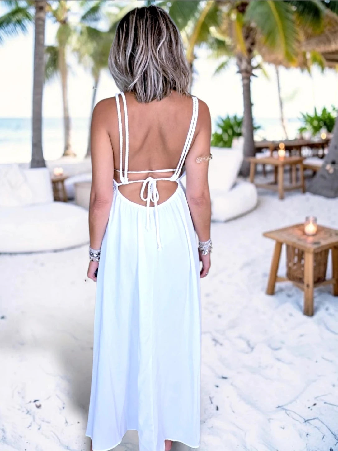 Robe longue blanche