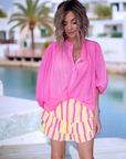 🔥Chemise rose fluo
