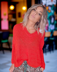 Pull doux red vif
