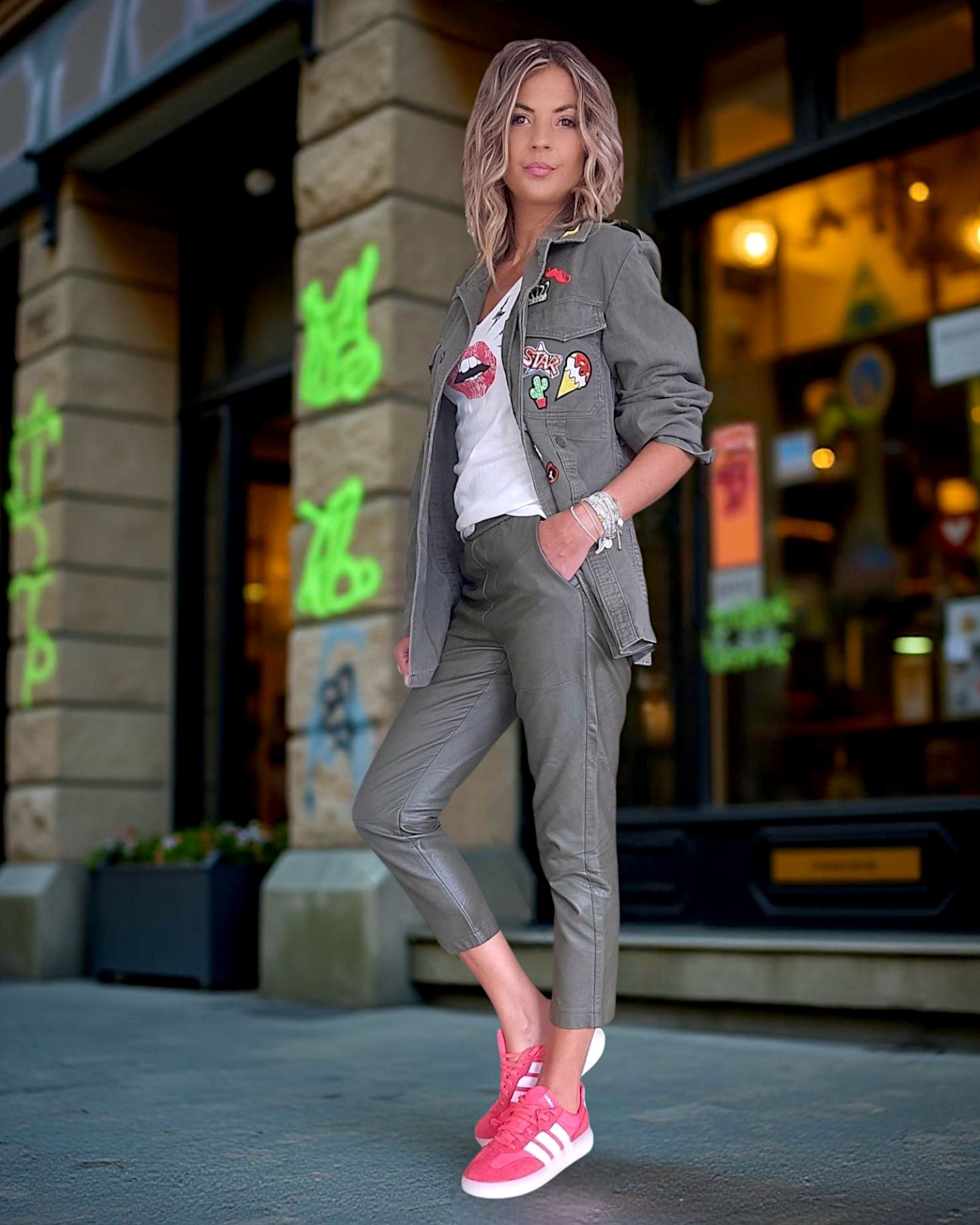 T-shirt blanc rock-chic