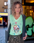 T-shirt skull fluo