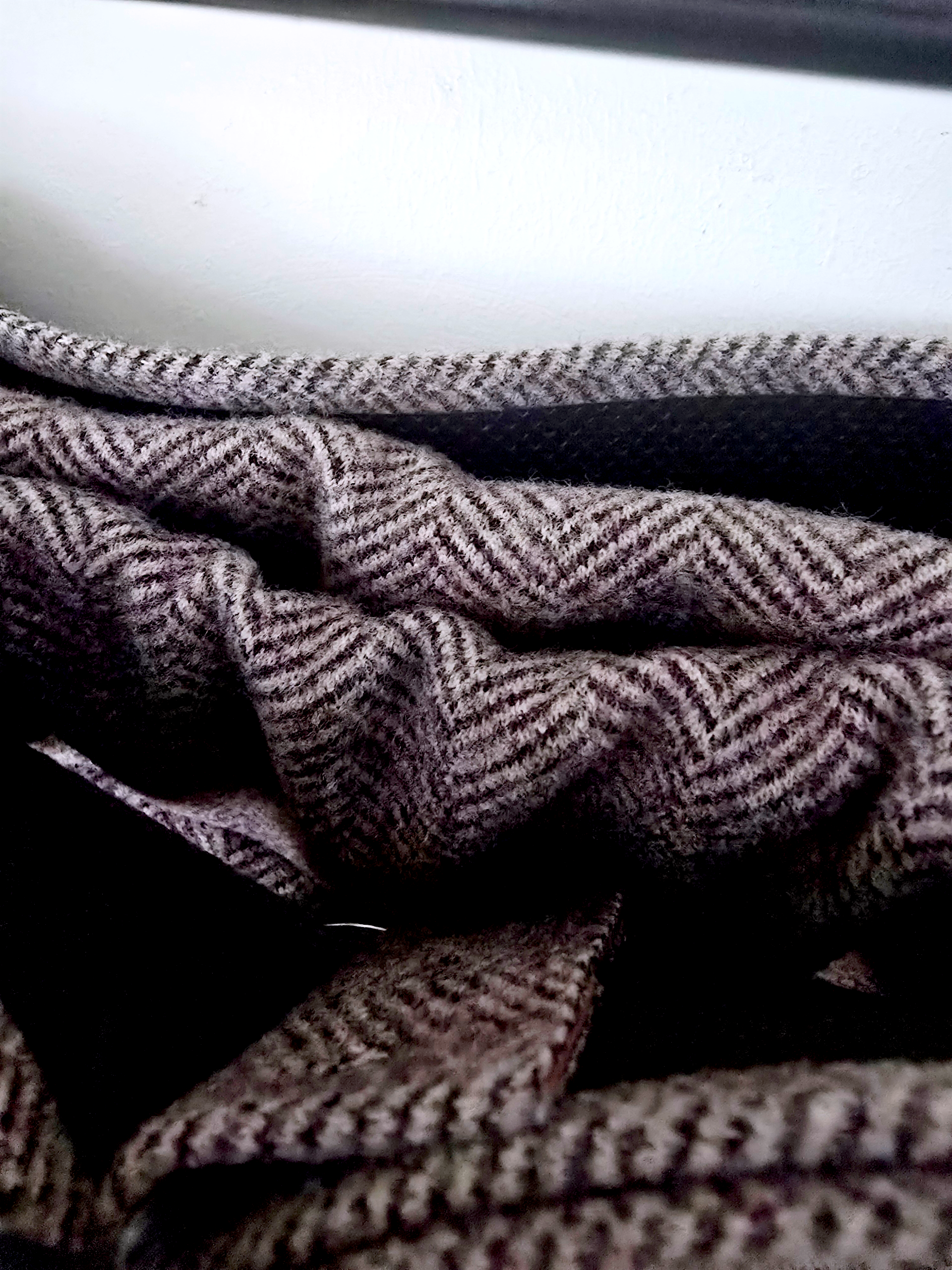 Pantalon chevrons beige longueur normale